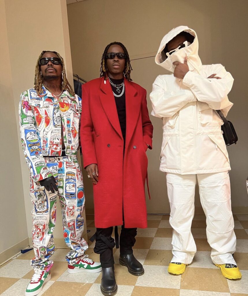 Fireboy, Asake and Olamide at the 2022 Headies Award.