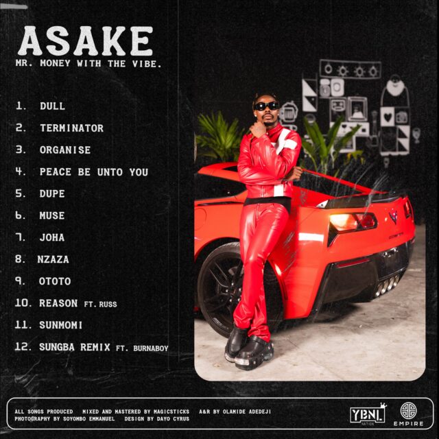 Mr. Money with the vibe by Asake tracklist and credits