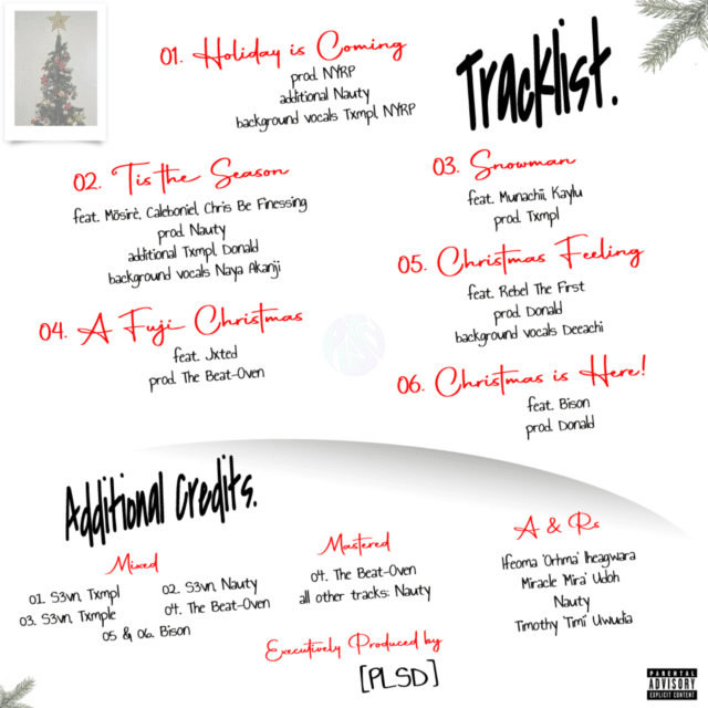 a PLSD Christmas tracklist and credits