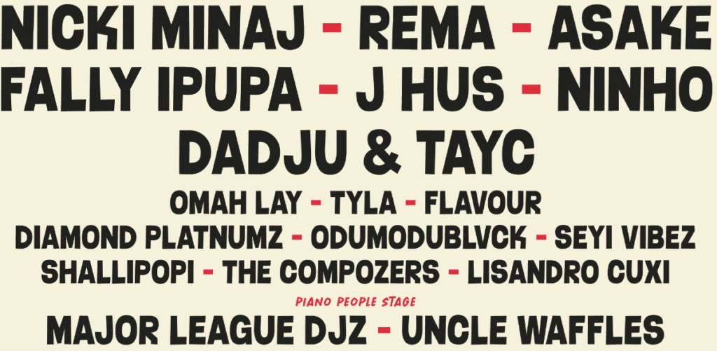 Afronation Portugal Lineup 2024