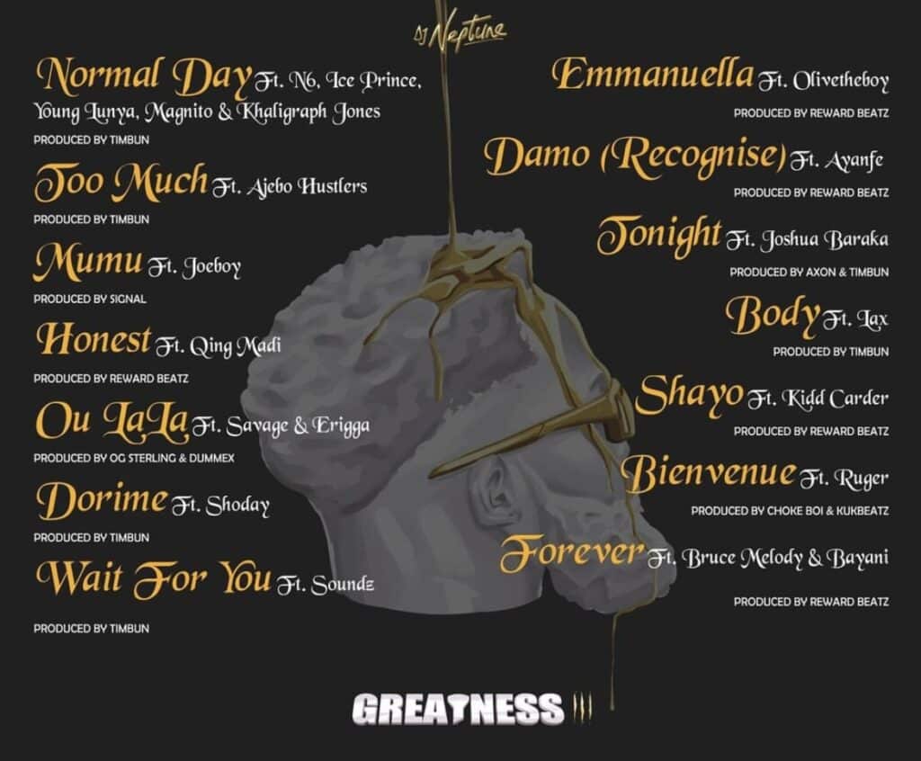 Greatness III by DJ Neptune tracklist