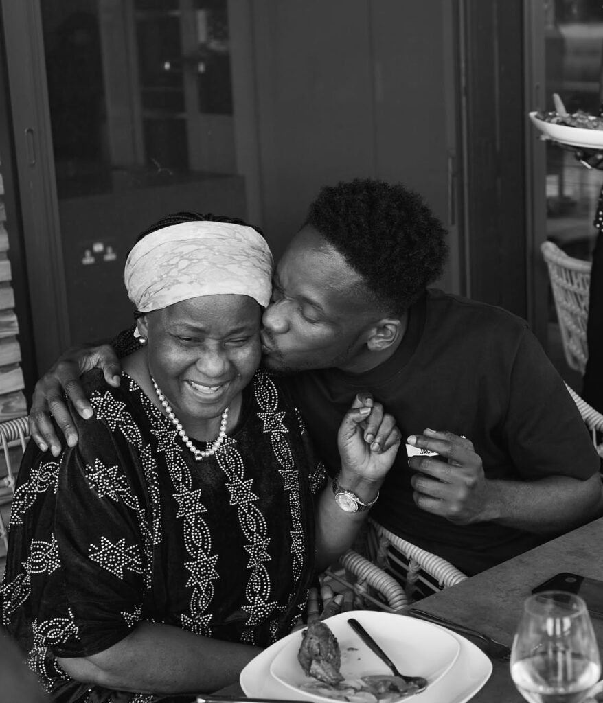 Mr Eazi and his late mother 